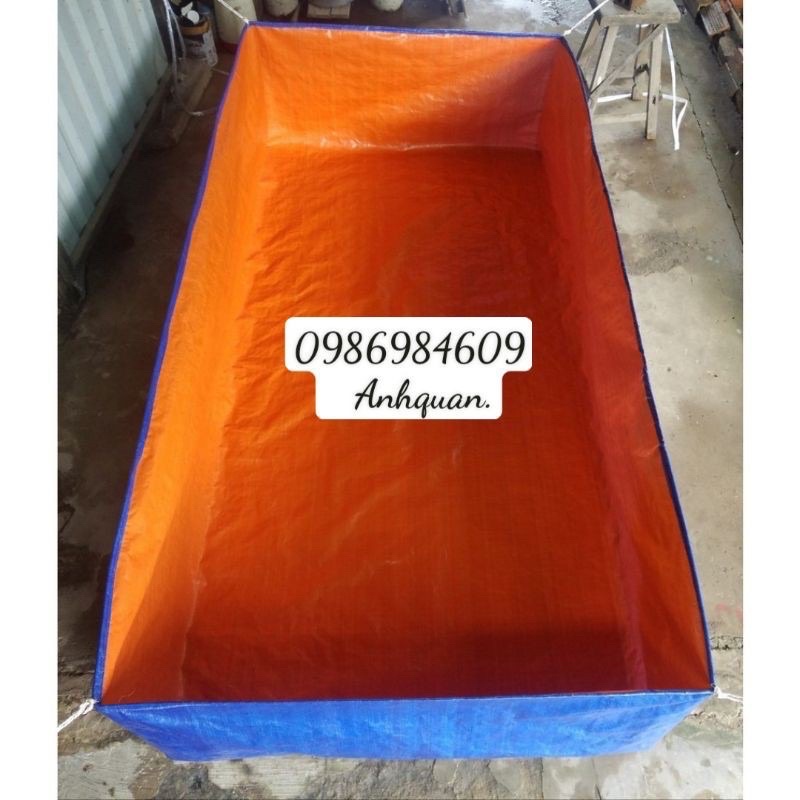 Bể Bạt nuôi ếch, ốc, cá, lươn, bể bạt tắm cho trẻ nhỏ - bạt ép nhiệt 2 lớp cao cấp