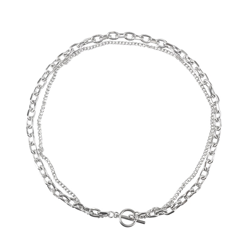 Vòng cổ Nhiều Lớp Bằng Thép Titan Phong Cách hip hop Cho Nam Và Nữ