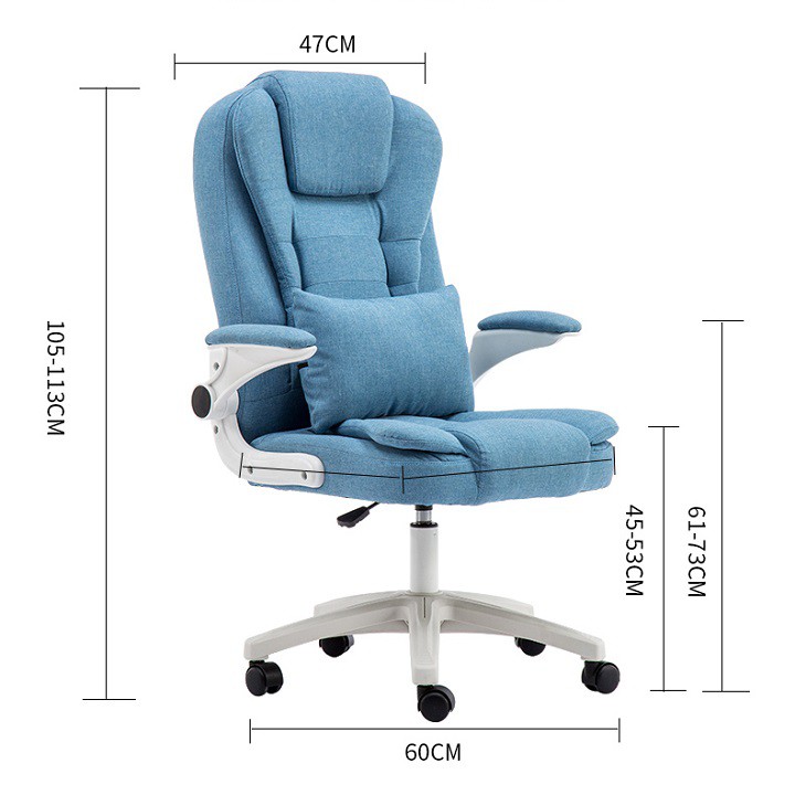 Ghế xoay văn phòng bọc nỉ cao cấp  YIRUITE, tay gấp 90 độ YIRUITE