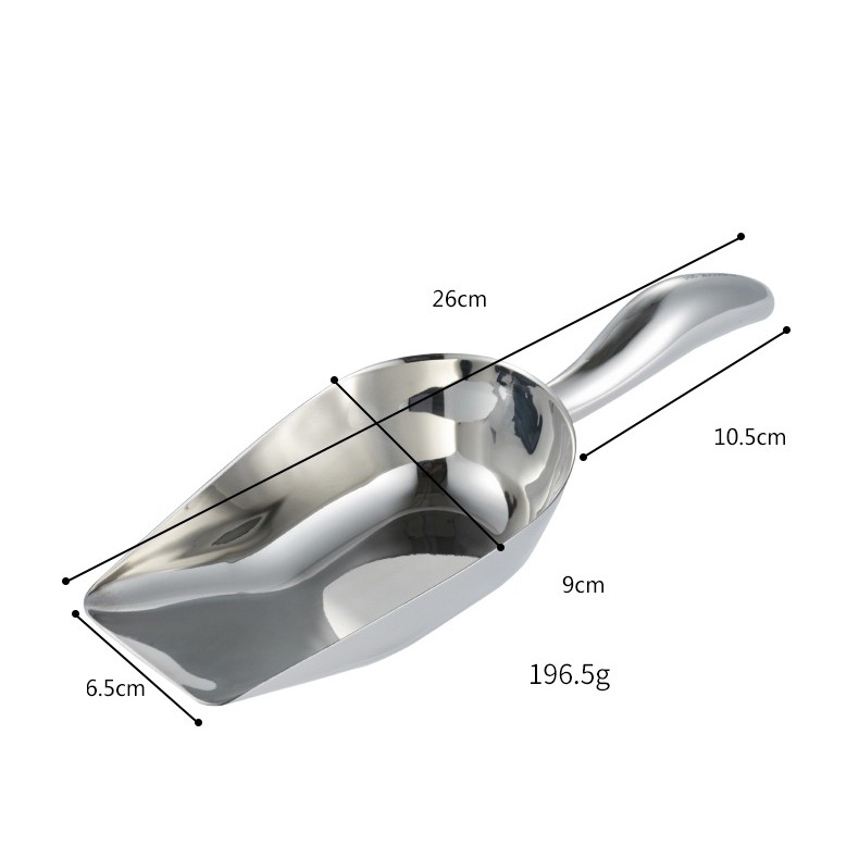 Dụng cụ xúc đá inox - Onlycook - 26x6.5cm 196.5g