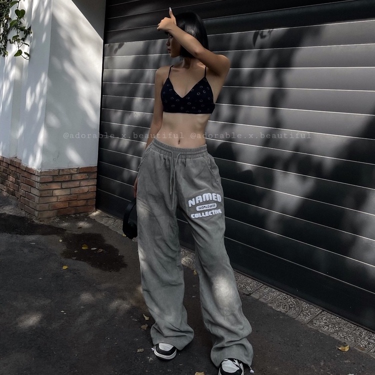 Set Áo Khoác Và Quần Jogger Thun Gân Họa Tiết Chữ Phong Cách Sporty Hot Trend Ulzzang