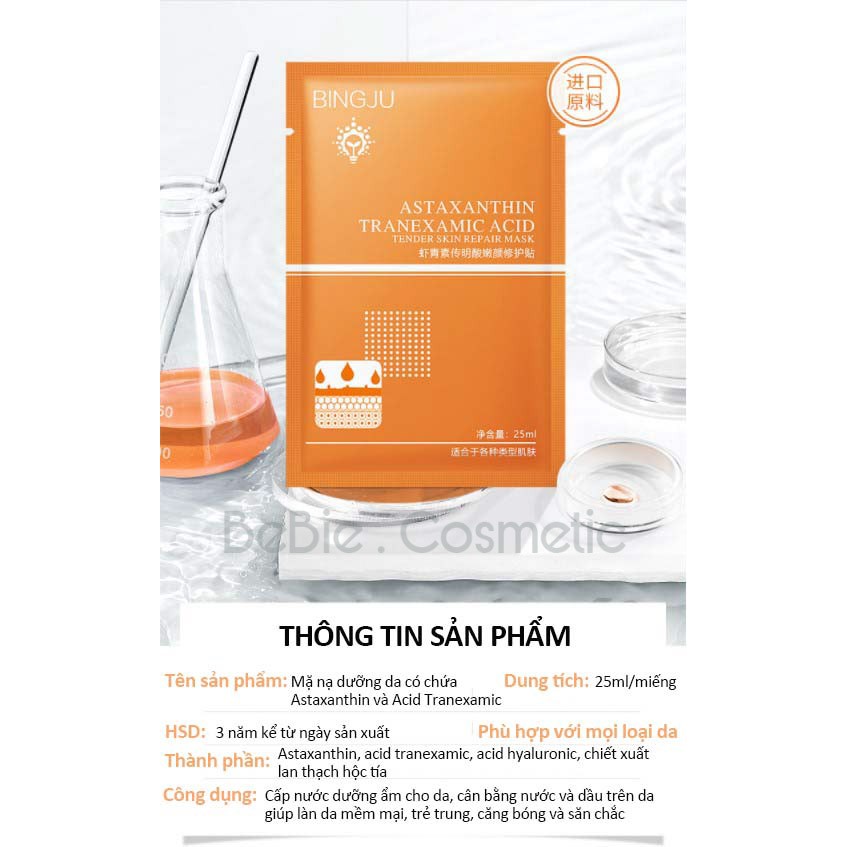 [MP011] BINGJU – Mặt nạ chống lão hóa dưỡng ẩm Astaxanthin Tranexamic Acid Tender Skin Repair Mask - BeBie Cosmetic