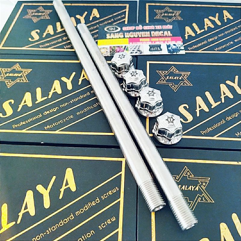Cốt INOX 304 Trước sau kèm 4 tán bít salaya các dòng xe
