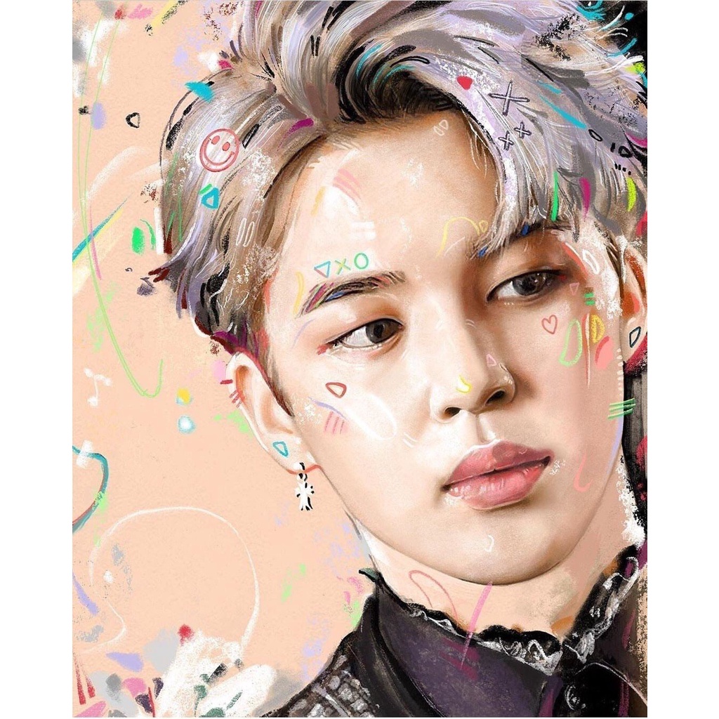 Tranh Tô Màu Số Hóa BTS KHUNG 40*50