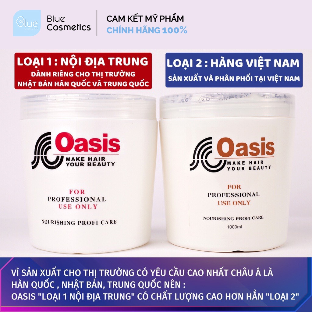 Kem ủ tóc hấp tóc OASIS 1000ML LOẠI 1 Nội Địa Trung - Dầu Xả, mặt nạ chăm sóc tóc mềm mượt phục hồi tự nhiên UT12