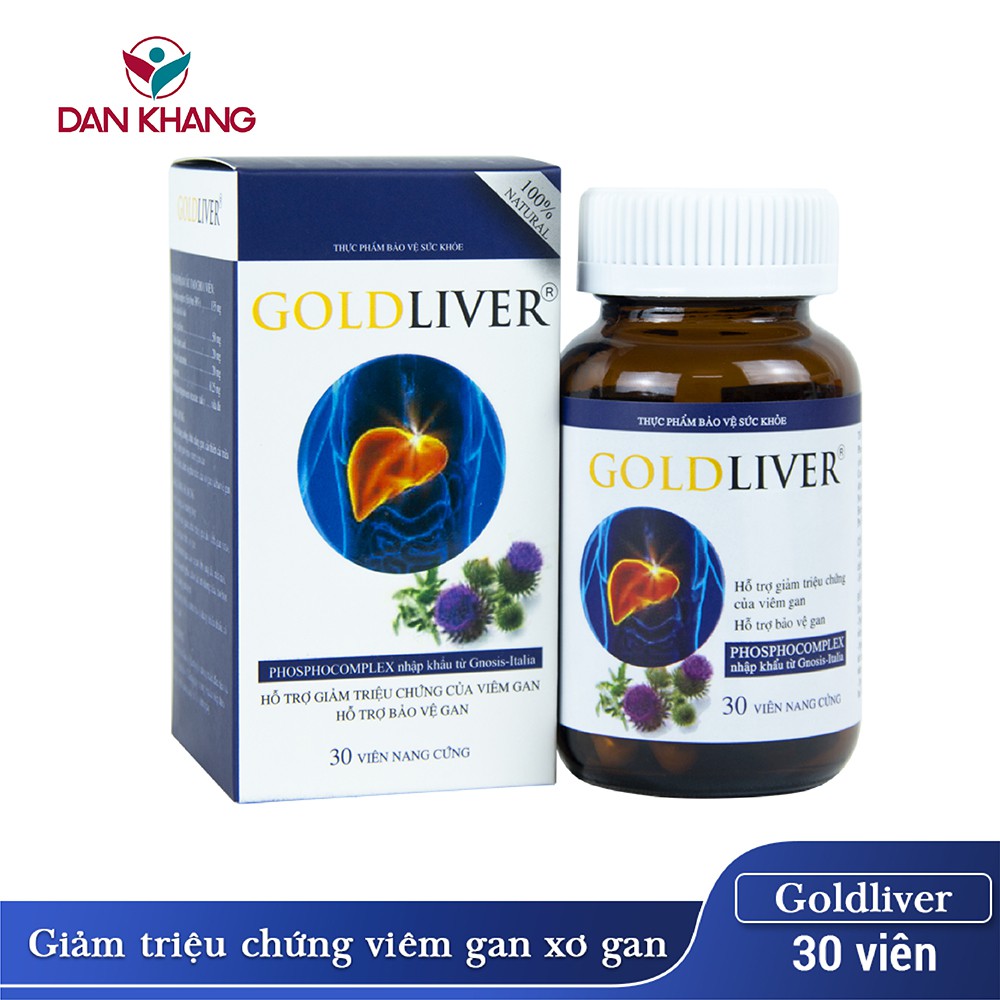 Viên uống Hạ Men Gan, Giải Độc Gan, Chống Viêm Gan, Xơ Gan GoldLiver (hộp 30 viên) - CAM KẾT HẠ MEN GAN CHỈ SAU 4 TUẦN