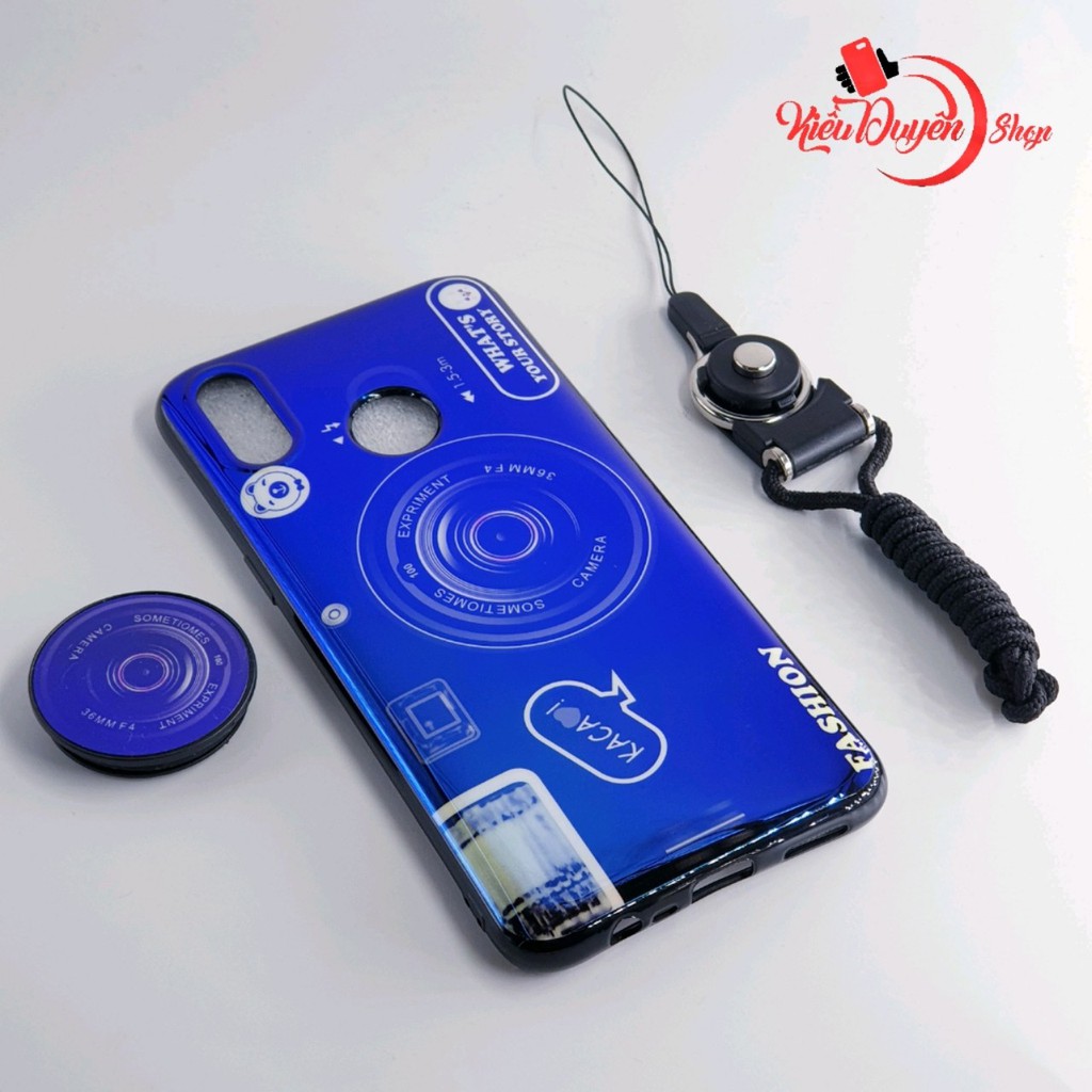 Ốp lưng Realme 5,Realme 5 Pro,Realme 3,Realme 3 Pro,Realme 2,Realme C2,A1k hình máy ảnh kèm giá đỡ và dây đeo