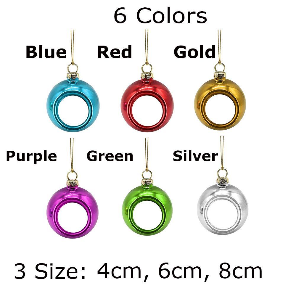 CONOPERY Quả Châu 4 / 6 / 8CM Trang Trí Giáng Sinh Mới Với Vòng Treo Chống Vỡ