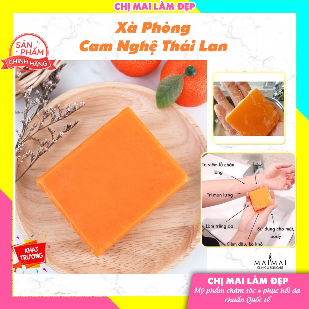 -𝐒𝐀𝐋𝐄- Xà Phòng Cam Nghệ Natural Orange Soap - Thái Lan (XÀ PHÒNG CAM NGHỆ)
