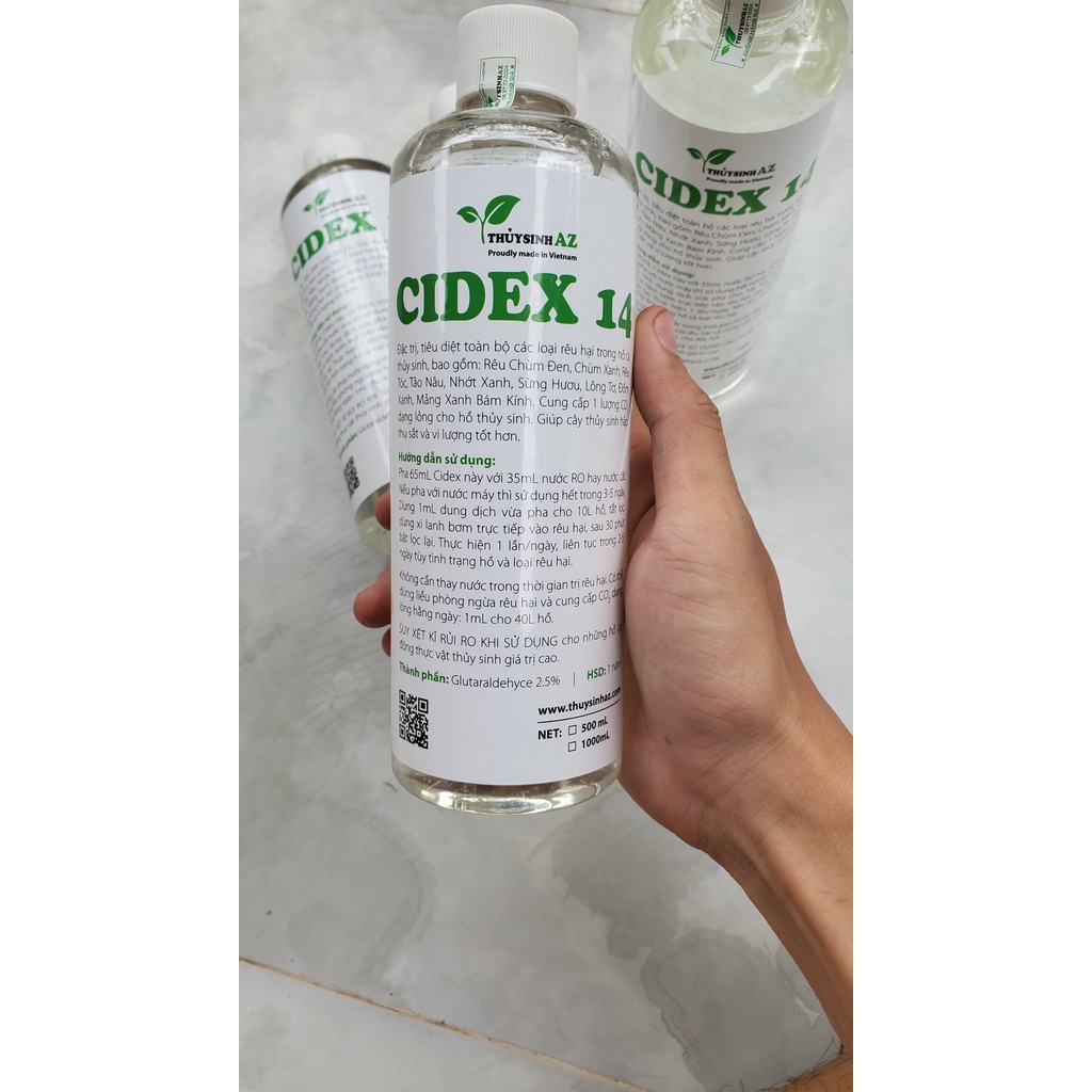 Cidex 14 trị rêu hại hồ thủy sinh [500ml]