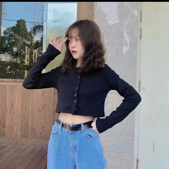 Áo croptop dài tay