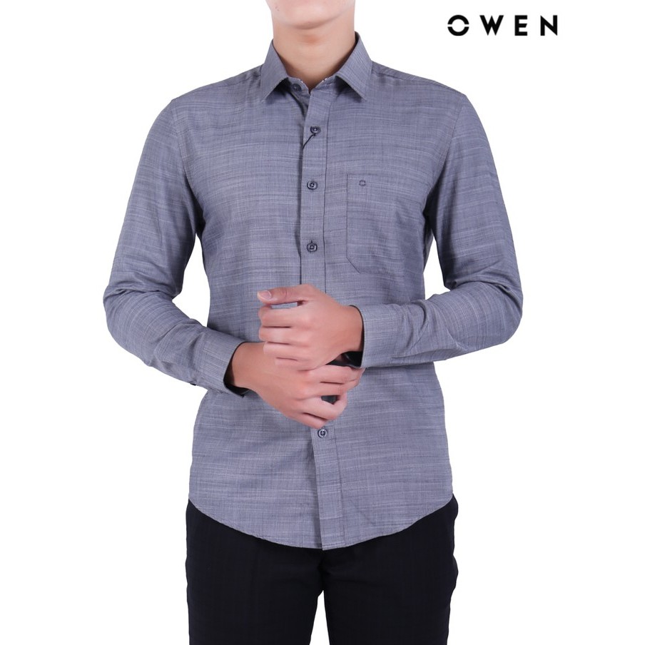 Áo sơ mi dài tay Owen Bamboo Slimfit có túi màu xám - AS20696DT | BigBuy360 - bigbuy360.vn