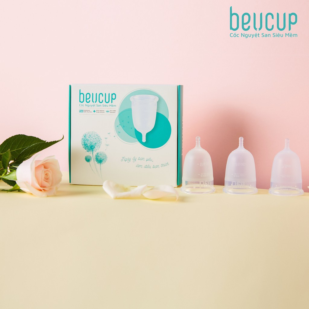 Combo 1 Bộ Cốc Nguyệt San BeUcup và 1 Dung Dịch Vệ Sinh Phụ Nữ BeUcare 100ml