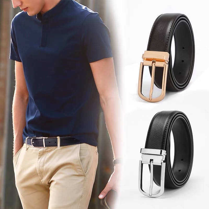 Thắt Lưng Nam Cao Cấp Dây Lưng Nam Mặt Khóa Kim Nguyên Khối K025 Phong Cách Thời Trang Hàn Quốc Lịch Lãm