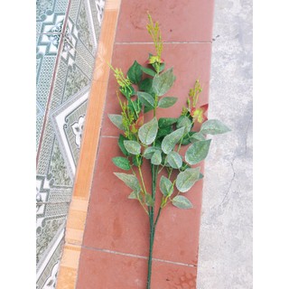 cành lá chồi non-hoa lụa