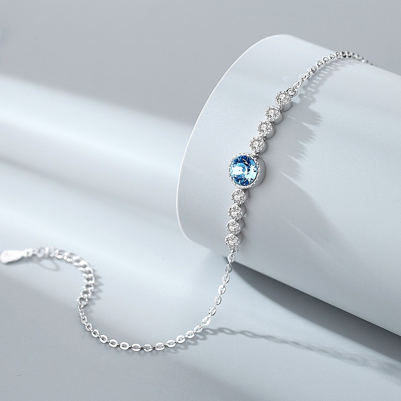 Vòng Tay Bạc Nữ 925 Đính Đá Phong Cách Hàn Quốc Mới 2020 - l2574 - Bảo Ngọc Jewelry