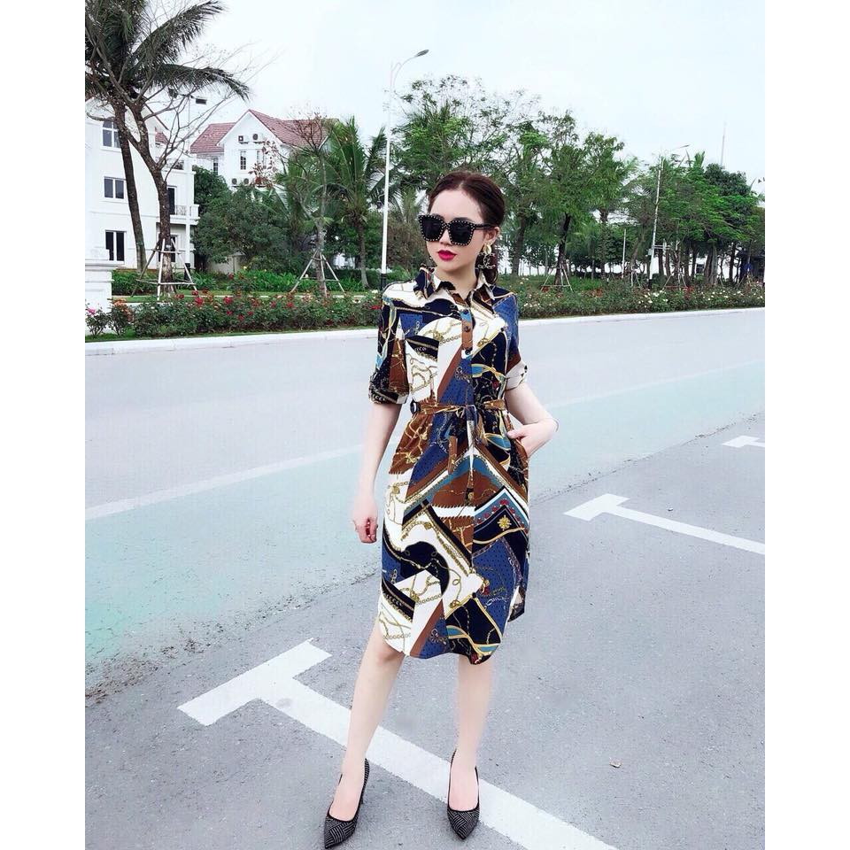 Váy suông đuôi tôm mặc dược 2 kiểu | BigBuy360 - bigbuy360.vn