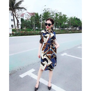 Váy suông đuôi tôm mặc dược 2 kiểu