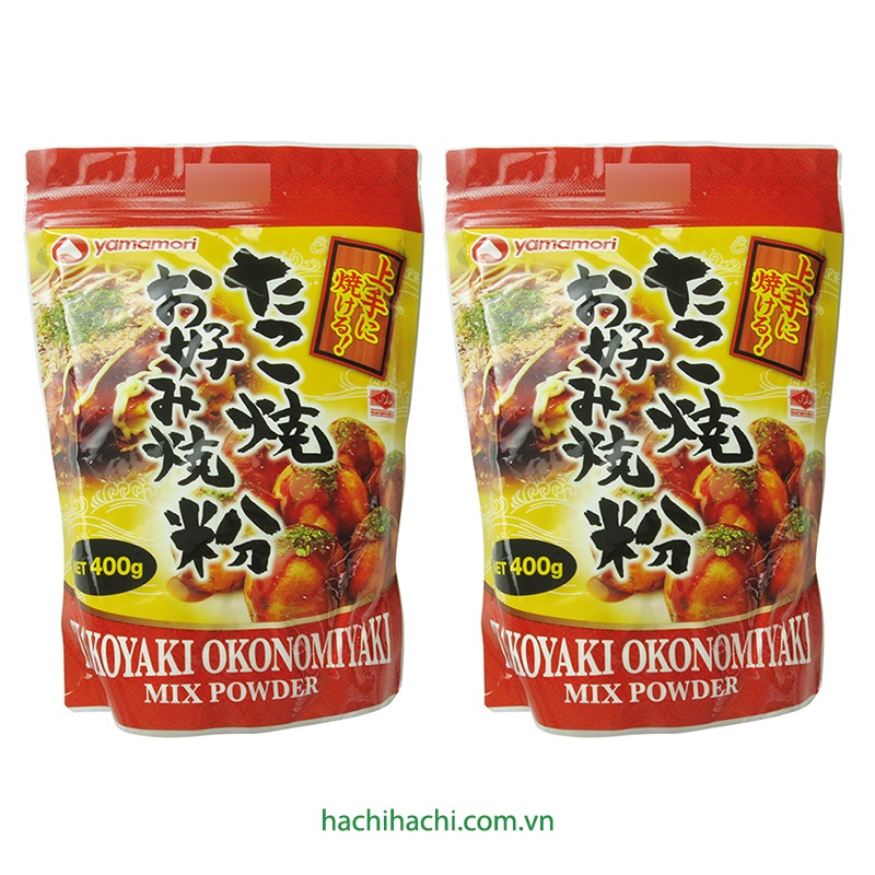 Bột Yamamori làm bánh bạch tuộc Takoyaki và bánh xèo Okonomiya Nhật Bản 400g - Hachi Hachi Japan Shop