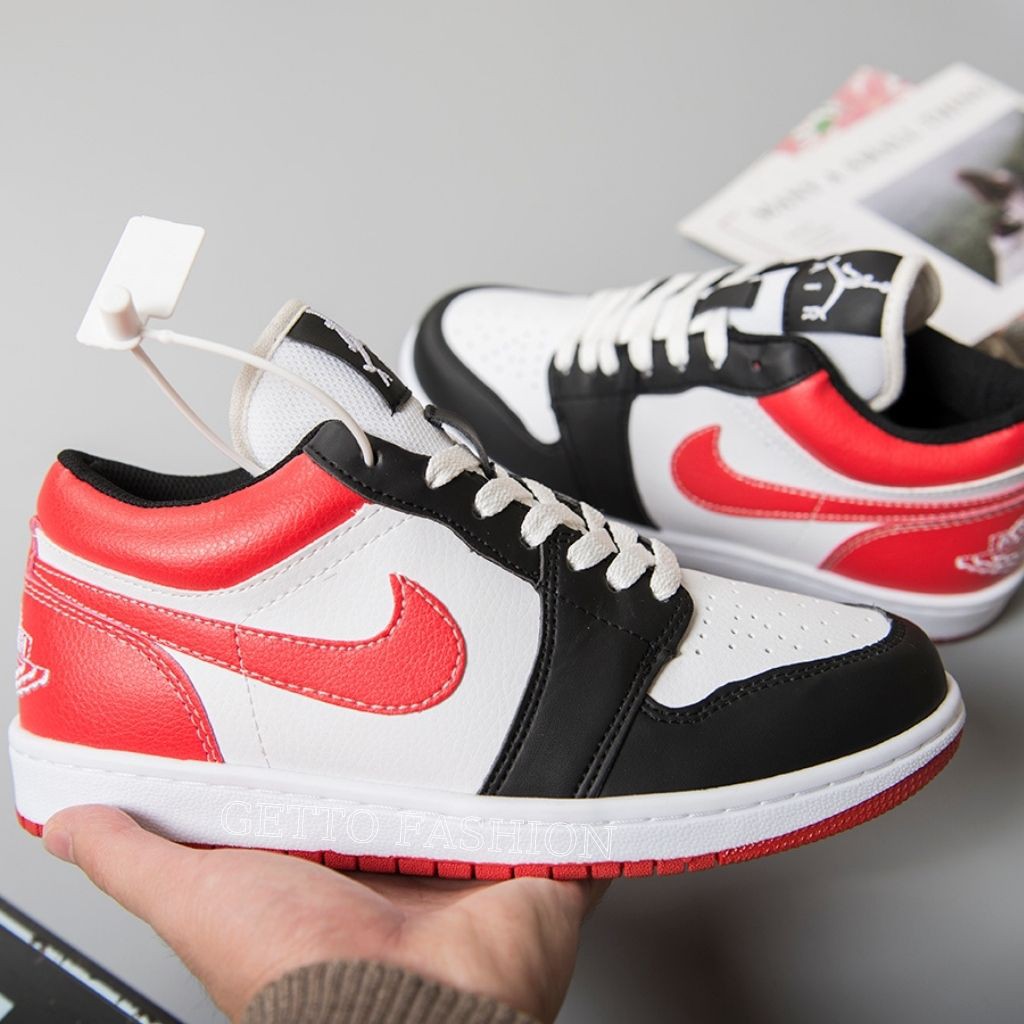 Giày thể thao nam nữ cổ thấp JORDAN, giày sneaker chạy bộ A.I.R cao cấp màu viền đen trắng | BigBuy360 - bigbuy360.vn