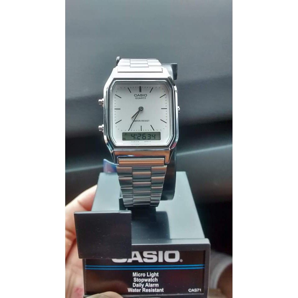 ĐỒNG HỒ NAM NỮ CASIO AQ230 FULL BOX MẶT VUÔNG