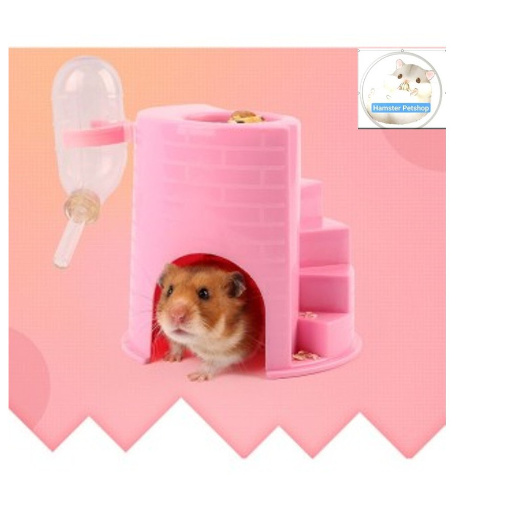 Nhà ngủ 4 in 1 Kèm Bình nước cho Hamster