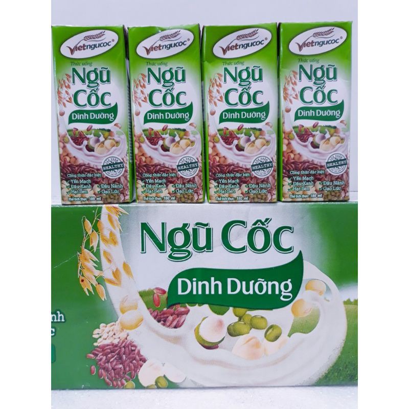 thùng thức uống ngũ cốc dinh dưỡng Vietngucoc 40 hộp×180ml