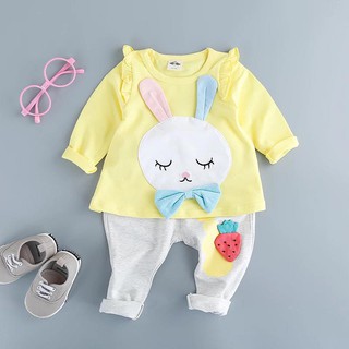 Bộ thỏ mắt nơ cho bé gái