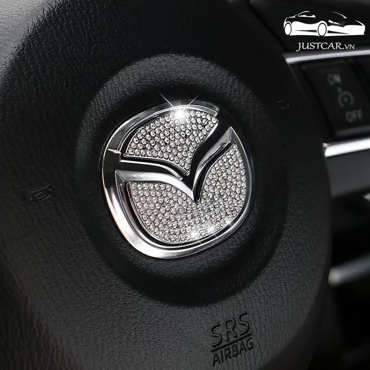 [Loại cao cấp] Đính đá logo trên vô lăng xe hơi ô tô Mazda Toyota Hyundai HONDA Mercedes