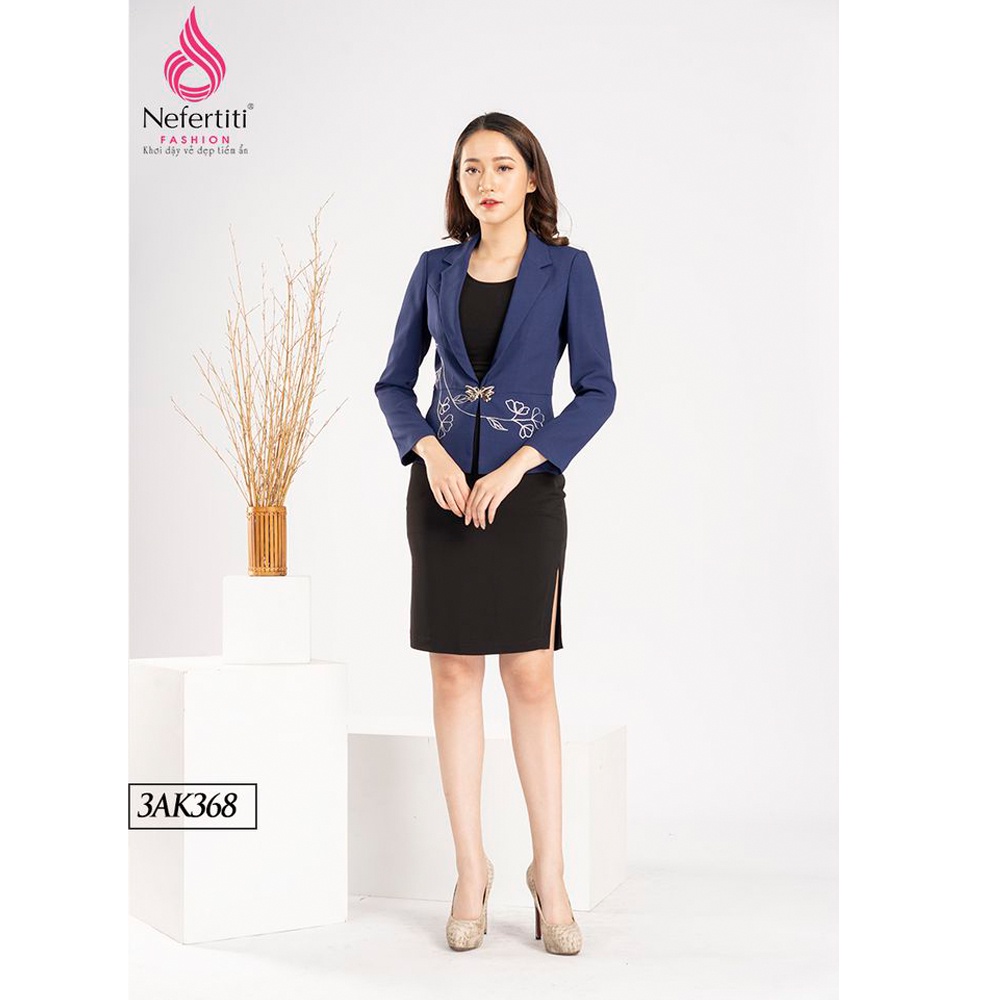 ÁO VEST NỮ CÔNG SỞ THÊU HỌA TIẾT 3AK368