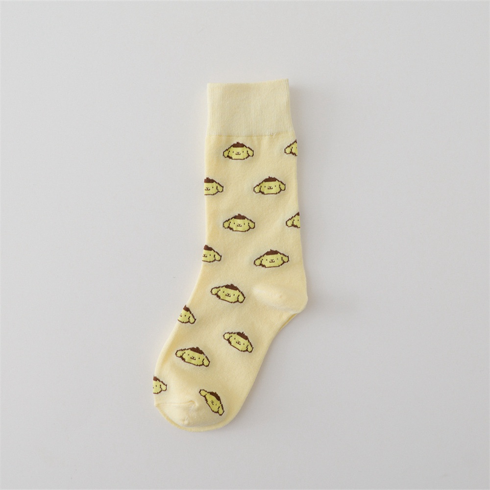 Vớ Thể Thao In Họa Tiết Thỏ/Cún Kuromi Đáng Yêu Phong Cách Hàn Quốc Cho Nữ Sinh