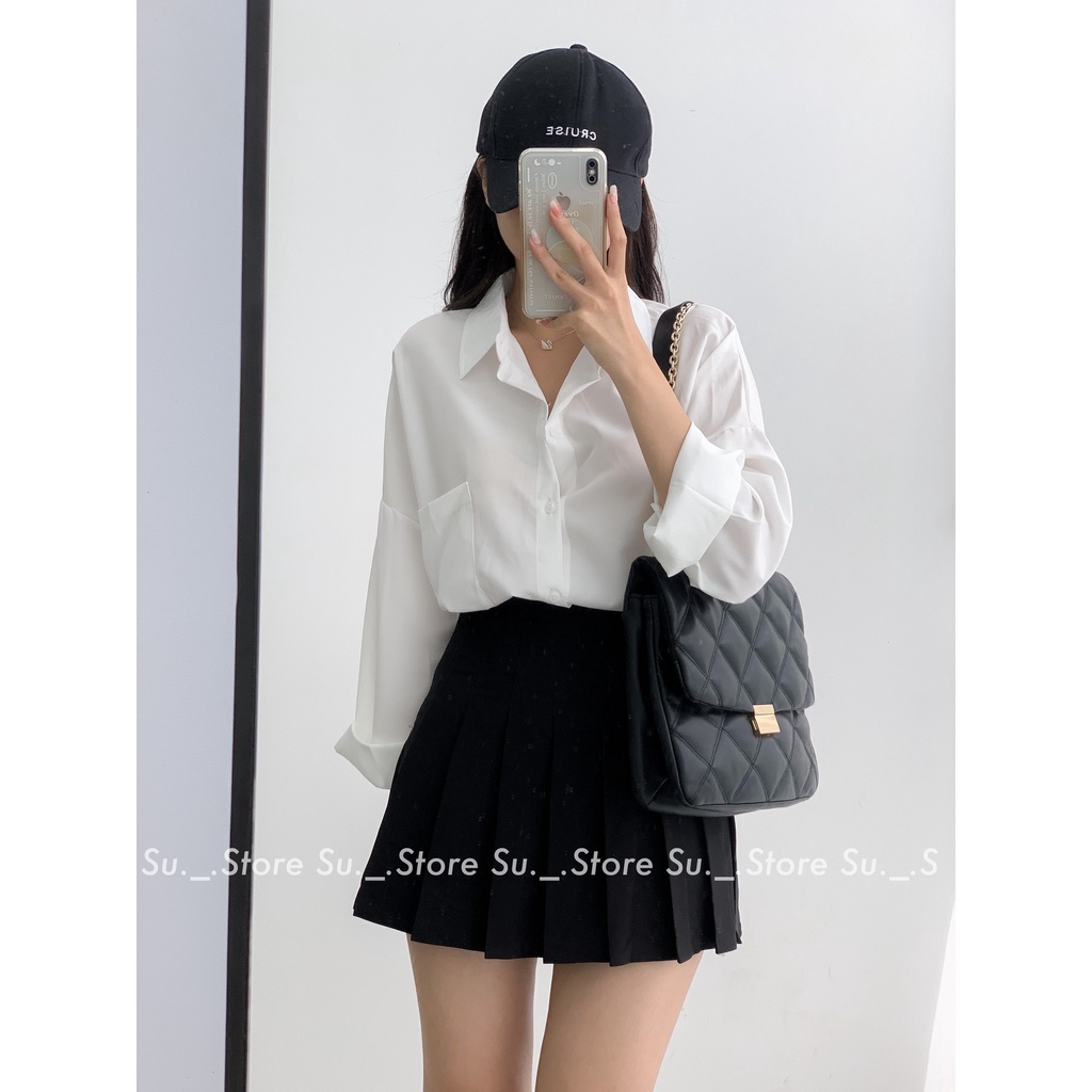 Áo sơ mi voan dài tay 1 túi trước A2021 SUSTORE