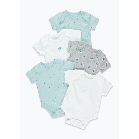 Set 5 body cộc tay cho bé Matalan auth