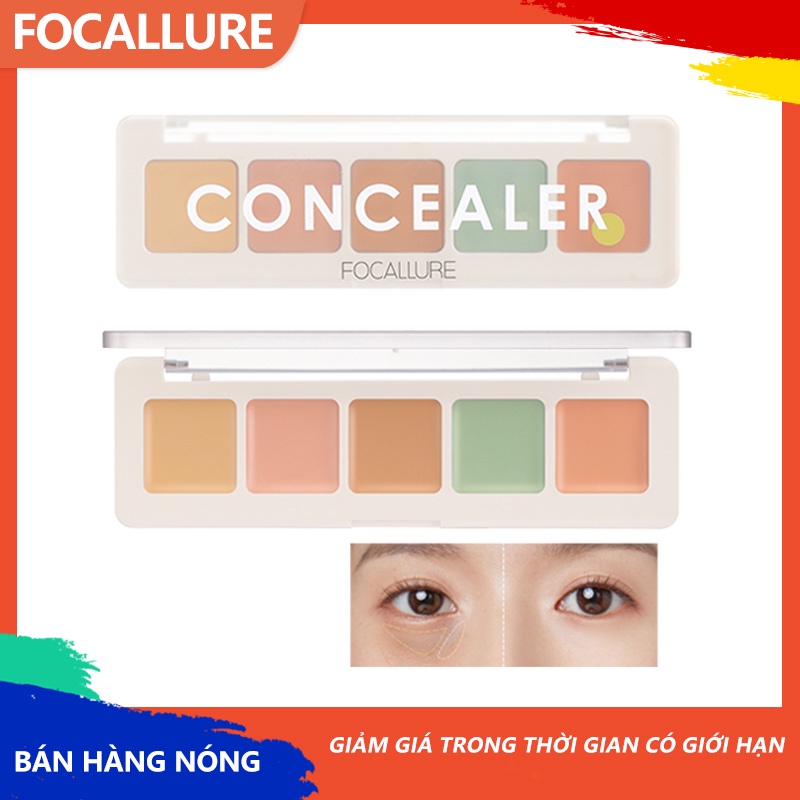 Bảng kem che khuyết điểm FOCALLURE che phủ toàn diện chống thấm nước lâu trôi