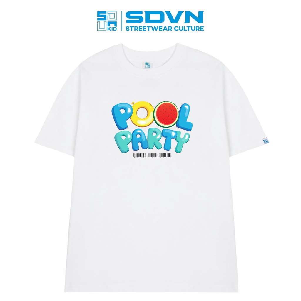 Áo Thun Trẻ Em - Cotton 100% Unisex form rộng Local Brand SDVN POOL PARTY