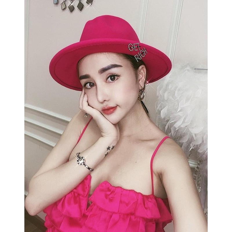 Mũ phớt fedora chất dạ cao cấp mũ panama sang chảnh