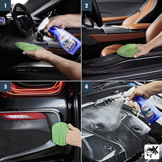Dưỡng nhựa nội ngoại thất, khoang máy ô tô, phục hồi bảo vệ nhựa Sonax Xtreme Plastic Detailer 500ml