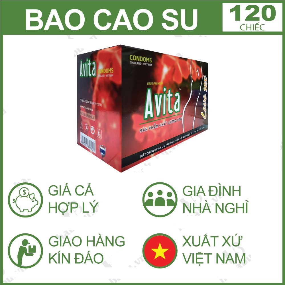 Bao cao su Avita hộp 120 cái