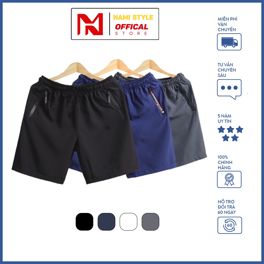 Quần Đùi Nam Short Thể Thao vải thun lạnh thoáng mát co giãn thoải mái vận động-QDN07