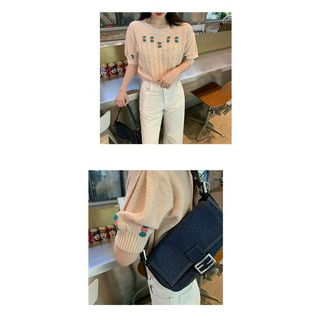 Áo len móc thủ công nữ croptop 73065