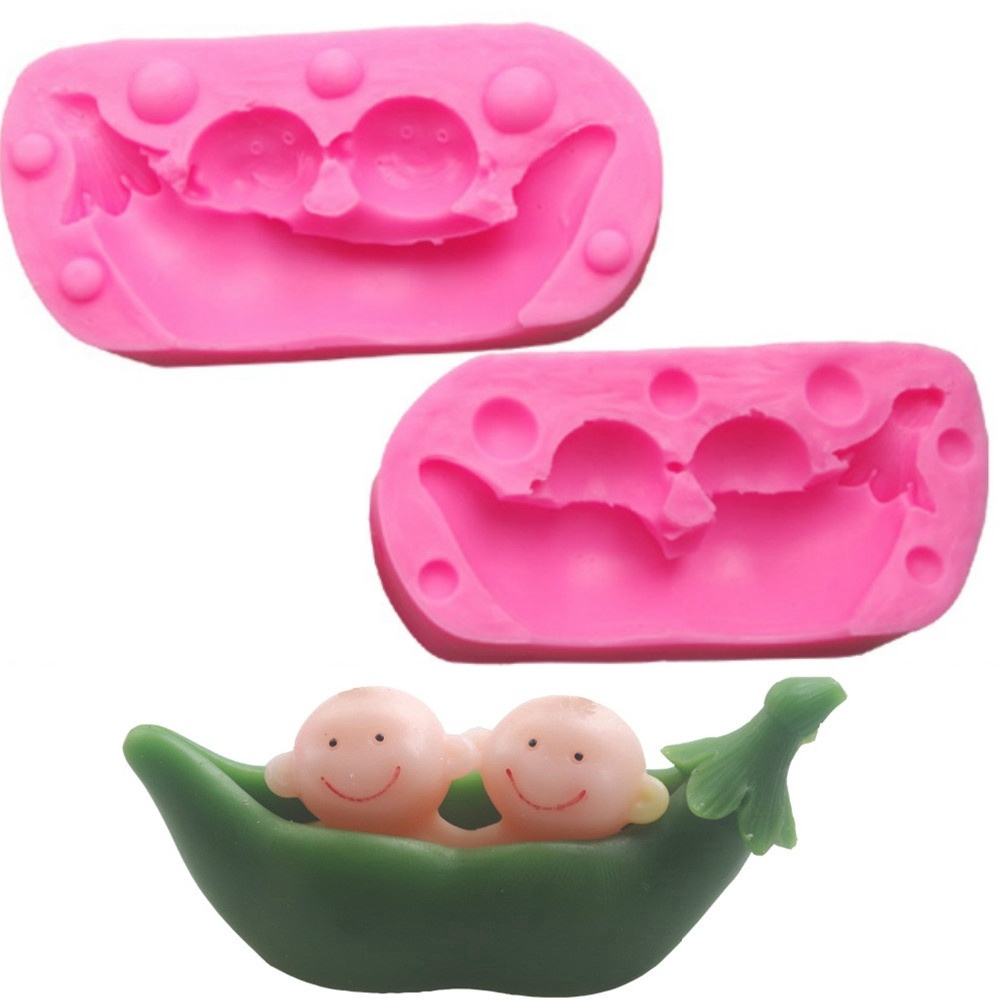 Khuôn Silicon Làm Kẹo Đường Hình Em Bé 3d