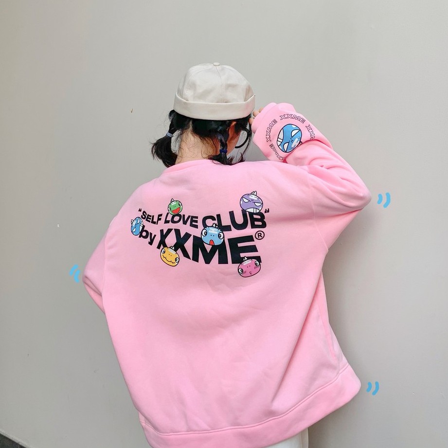Áo khoác nỉ SLC Cardigan khủng long RAWR màu hồng XXME
