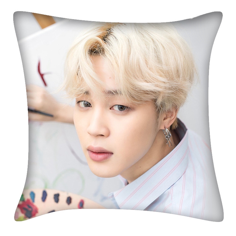 1 Gối Ôm Nhồi Bông In Hình Bts Jimin Kích Thước 40x40cm Cho Fan Bts Jimin