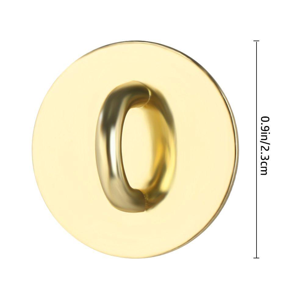Set 5 Khóa Tròn Bằng Kim Loại Tự Dính Không Cần Khoan Lỗ Dùng Làm Mặt Dây Chuyền DIY