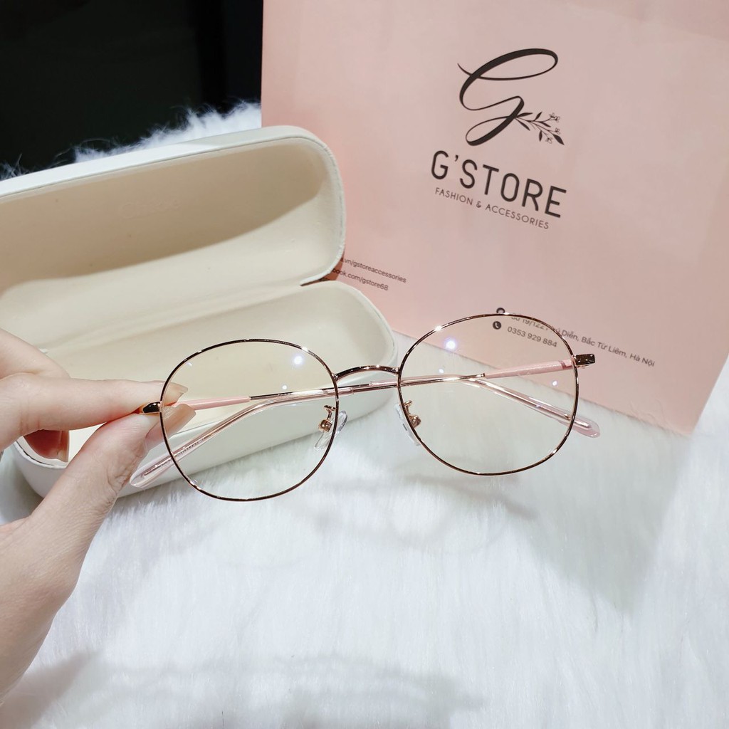 Gọng kính cận kim loại mắt tròn Qiwa Eyewear 72311, Kính cận nữ dáng mắt tròn đẹp | BigBuy360 - bigbuy360.vn