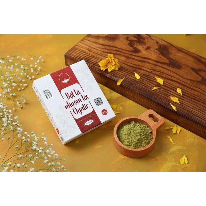 Bột lá nhuộm tóc ogatic-chính hãng -hàng mới về -bột lá móng lá chàm