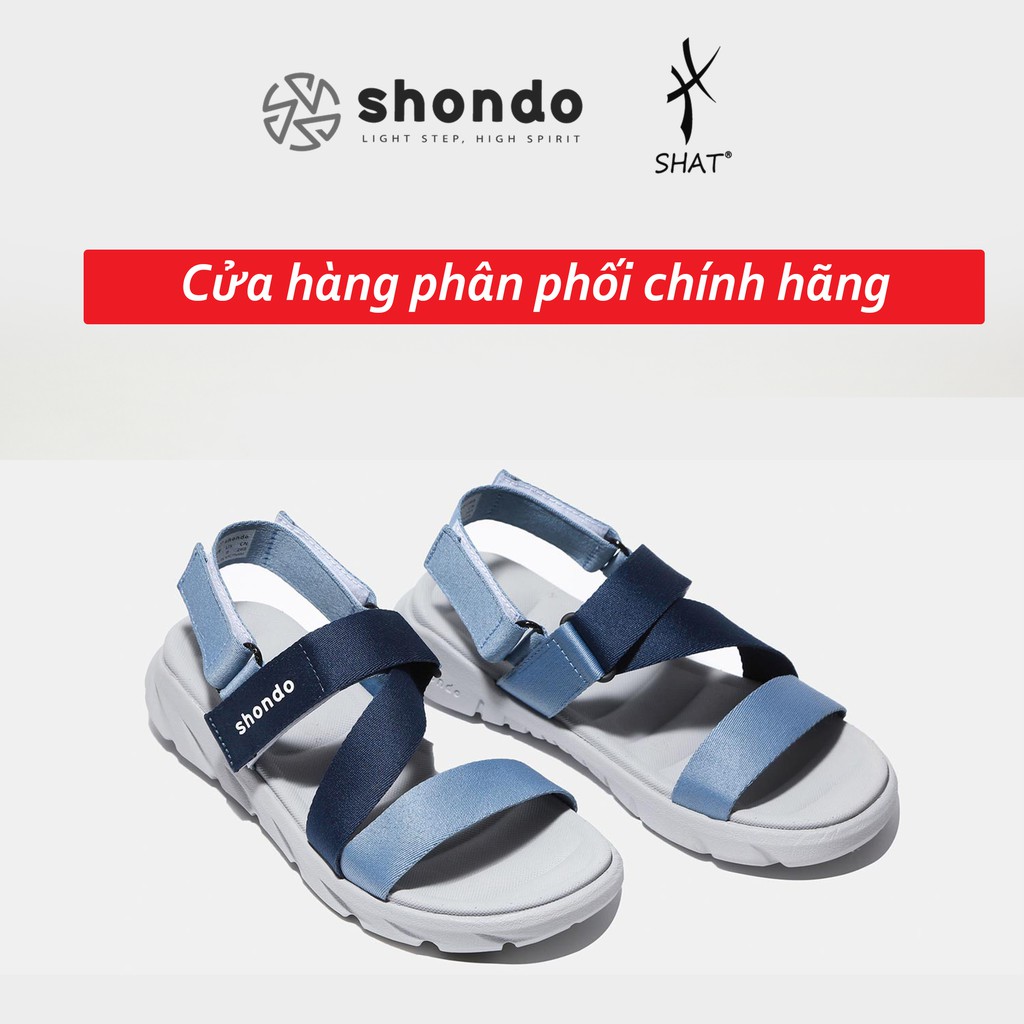 Giày sandal shondo F6 Sport đế xám ombre xanh dương F6S2130