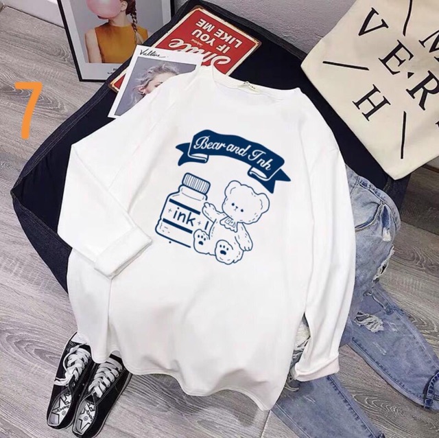 [1-9] ÁO THUN TRẮNG DÀI TAY HÌNH | BigBuy360 - bigbuy360.vn