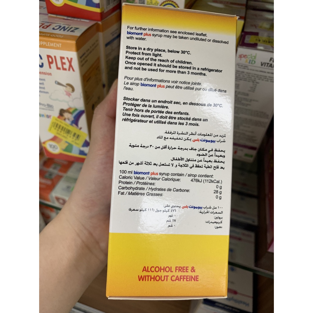 Biomont Plus bổ sung vitamin và khoáng chất giúp trẻ phát triển cao lớn, khỏe mạnh