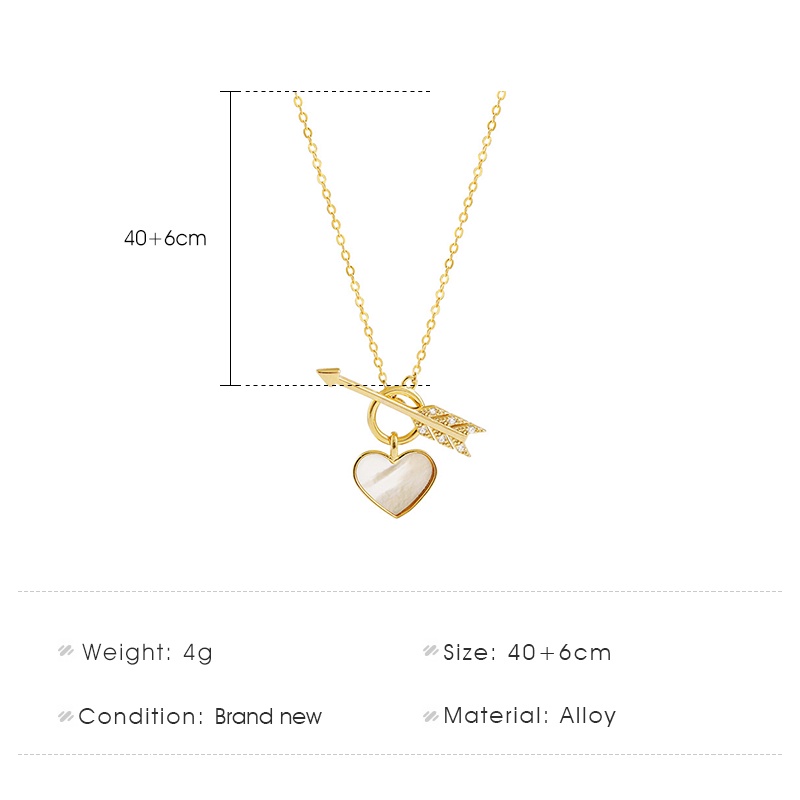 Dây chuyền hình trái tim mũi tên cupid thiết kế thời trang sang trọng cho nữ